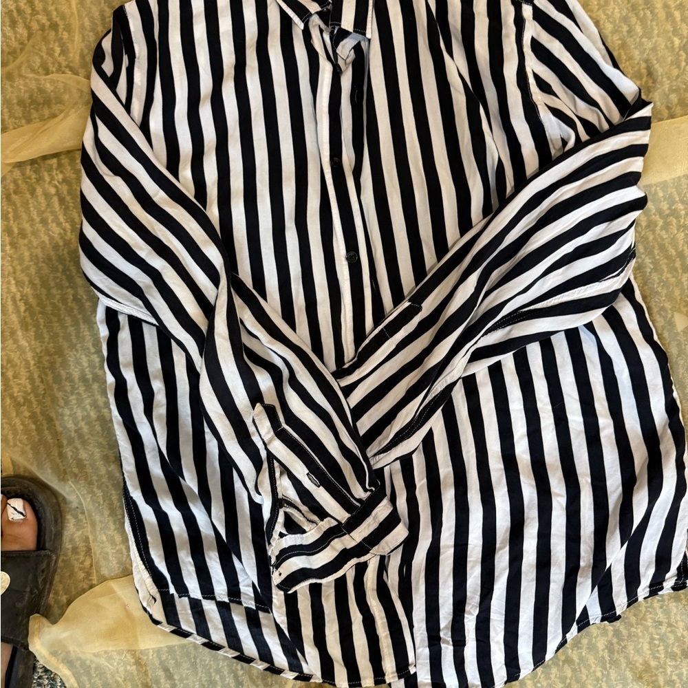 Zara Monochrome Striped Shirt